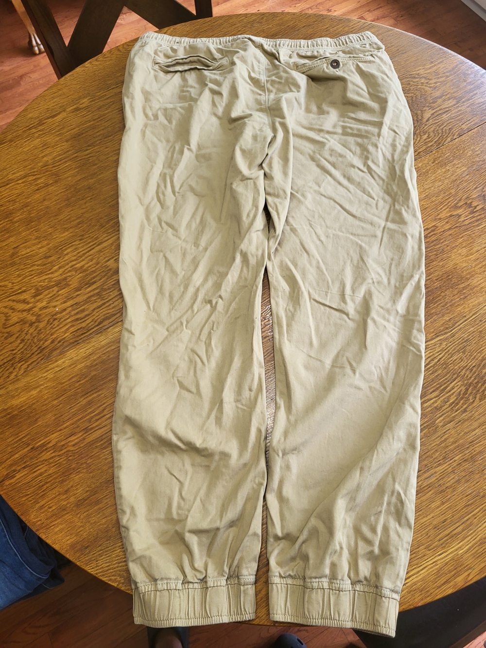 American Eagle Outfitters Men's Tan Elastic Cuff Chino Joggers